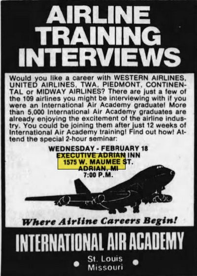 Adrian Inn - Feb 15 1987 Article (newer photo)